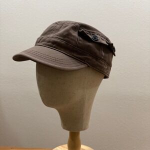 Military Cadet Style Sun 'N' Sand Button Flap Cap Hat One Size Adjustable